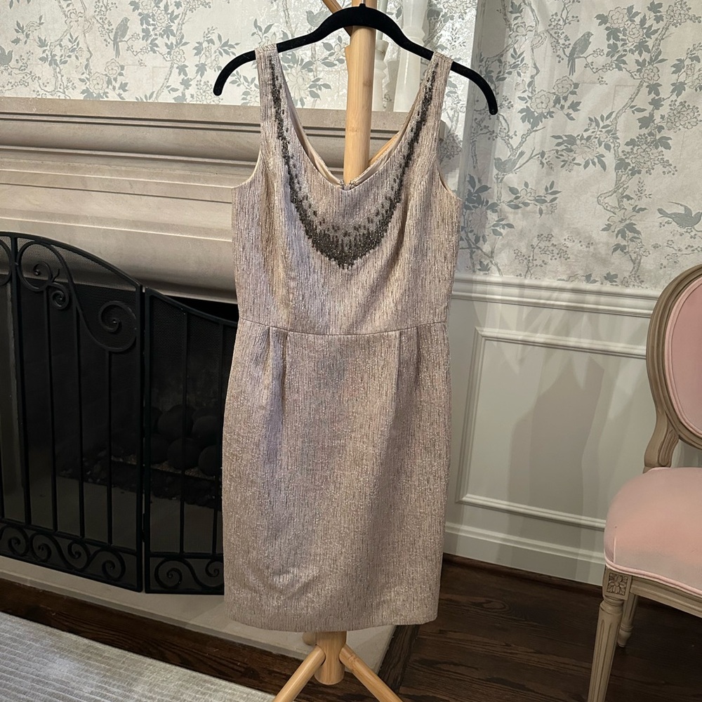 ANTONIO MELANI Metallic Gray Dress